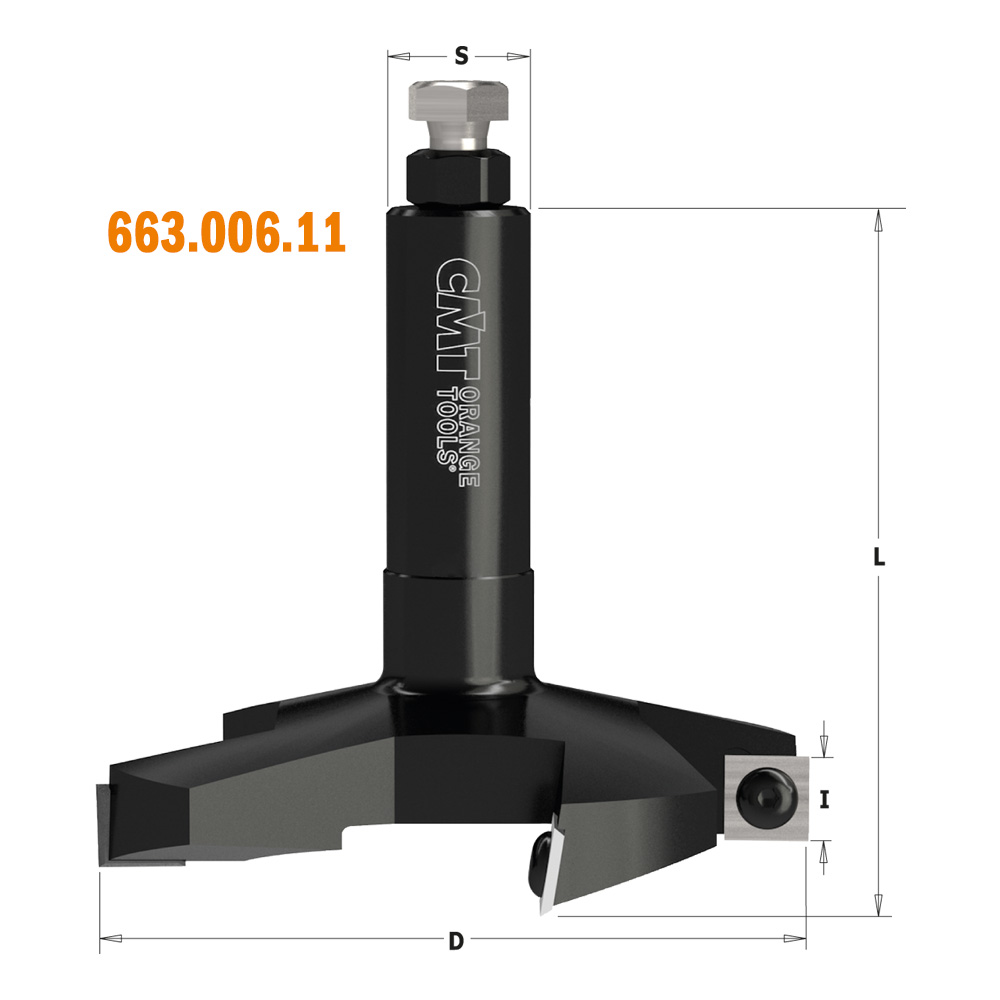 Spoilboard surfacing router cutters with insert knives